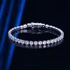 Gift Wrap 3mm Test Geslaagd Moissanite Tennis Armbanden Voor Mannen Vrouwen Lab Full Diamond Bangle 925 Sterling Zilveren Sieraden Gecertificeerde GiftGift