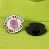 Mental Health Matters Brain Brooch Pins Enamel Metal Badges Lapel Pin Brooches Jackets Jeans Fashion Jewelry Accessories GC1545