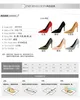 Fashion High Heels Womens Shoe Heel 10cm Leather Point Toe Pumpar Rubber Wedding Banket Dress Shoes 34-43