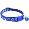 1.0 Footprint collars Pet Patch Dog Collar Cat Single with Bell Easy to Find leashes Length Adjustable 19-32cm SN4313