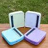 Smoking Colorful Glow In The Dark Luminous RollBox Dry Herb Tobacco Storage Box Stash Case Portable Hand Preroll Rolling Cigarette Holder Machine Roller Tool DHL