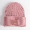 Winter Hats For Women Wool Blended Knit Smiling Face Couple Cap Lady Thread Knitted Beanie Chapeau Warm Bonnet 220817