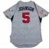 GlaC202 2009 5 Davey Johnson Game Team USA World Baseball Classic Custom Grey Road Jersey Fast Shipping All Stitched