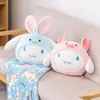 Cushion/Decorative Pillow Cinnamorolled Stuffed Plush Doll Soft Toy Throw Blanket 2in1 Office Lunch Break Lying Air Conditioning BlanketCush