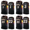 Men Kids Women Screen Printed Basketball Chris Paul Jersey 3 Devin Booker 1 DeAndre Ayton 22 Mikal Bridges 25 Jae Crowder 99 Frank Kaminsky 8 Aaron Holiday 4 Team Color