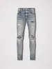 Herrendesigner Jeans zerrissene Denimhose Mann Slim Jeans Casual Hip Hop Reißverschlusshose für männliche Stretchhosen 03