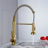 Golden Spring Single Handle Fole, retire a torneira rotativa rotativa e fria torneira pia da cozinha misturador de água durável TAP T200424