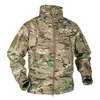 Hiver Militaire Polaire Veste Hommes Soft shell Tactique Étanche Armée Camouflage Manteau Airsoft Vêtements Multicam Coupe-Vent 220817
