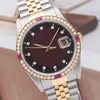 Dropshipping Ladies Watch Movimiento automático 36 mm mujer Relojes de diseñador de cuarzo con caja Super Sapphire relojes de pulsera de acero con diamantes a prueba de agua