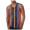 Męskie koszulki męskie moda hawajska hawajska plażowa koszulka Tank top męskie kamizelka drukują