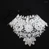 Noeuds papillon femmes dentelle florale faux colliers dames chemises col détachable blanc noir broderie collier faux châle décoratif arc