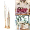 decoration Metal Candelabra Candle Holders Candlesticks Flower Vases Wedding Table Centerpiece Pillar Stand Road Lead Party Decoration imake376