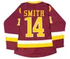 A3740 Bel-Air Academy 14 Will Smith Movie Hockey maillot cousu 100% broderie hommes femmes jeunes Hockey maillots rouges