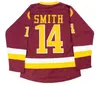 Sj98 Bel-Air Academy 14 Will Smith Film Hockey cousu Jersey 100% Broderie Hommes Femmes Jeunesse Hockey rouge Maillots