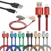 كابلات USB عالية سريعة النوع C إلى C شحن بيانات المحول مزامنة خط الهاتف المعدني شاحن مضفر قوي