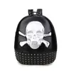 HBP Halloween College Style PU Backpack Bordtical Square Skull Bag Men and Women's Computer Bag 220805