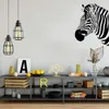 Adesivos de parede zebra decalque selvagem adesivo de animais removíveis Africa Art Mural Criativo WL642 Wall Stickerswall