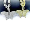 Popular jewelry Baroque Necklace Female Minority design ins style personalized versatile Butterfly Pendant Cuba chain