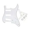 11 Hole Pickguard SSS Guitar Parts Set No Hole Pickup Covers Volume Tone Knobs Switch