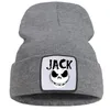 Berretti Skull Jack Stampa divertente Cappelli lavorati a maglia Donna Cappello da berretto da esterno Street Tinta unita Skullies Cotone Berretti invernali caldi Berretti