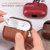 Mode PU Leather Case Voor Airpods Pro Luxe Beschermhoes Met Anti-verloren Gesp Voor Apple Air Pods 3 2 1 Hoofdtelefoon Earpods Fundas