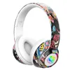 bluetooth Headphones cool graffiti LED light-emitting headphones can be inserted into the card mobile computer universal
