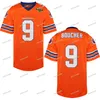 Maillots de Rugby Bobby Boucher # 9 The Waterboy Maillot de Football 50e Anniversaire Cousu Film Maillots de Football pour Hommes S-XXXL Orange Blanc