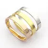 Titanstahl Marke 316L Blume V Armreif mit 18 Karat Roségold Farbe für Mann Armband Hochzeit Schmuck Geschenk