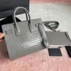 SAC de Jour Baby Accordion Ruched Bag Luxury Designer Classic Handbags Crocodile präglade läder Crossbody Bag Handbag228G