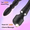 Nxy Dildos Powerful Dildo Vibrator Female Av Wand Stimulating Clitoris G spot Anal Serra Bead Dual Motor Men and Women Masturbator Massage 220420