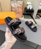 Women Men Summer Slippers bench shoes Stylish comfortable female thick bottom soft sole printing genuine leather wear-resisting non slip versatile sandals L70428