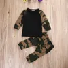 Ensembles de vêtements Camouflage né enfant en bas âge bébé garçons vêtements enfants à manches longues t-shirt haut pantalon Casula tenue ensemble vêtements