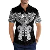Chemises décontractées pour hommes été à manches courtes Viking symbole tatouage corbeau 3D imprimé chemise hawaïenne hommes Harajuku chemise hommes Eldd22