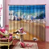 High Quality 3D Blackout Window Curtain For Living Room office Bedroom stereoscopic Decoration Cortinas waterfall scenery