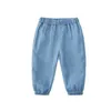 Summer Kids Anti Myggbyxor Baby Boys Girls Bloomers kläder 1 6 år barn S denim luftkonditionering byxor 220620