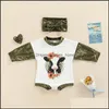 Rompers jumpsuitsrompers baby kinderen kleding baby moederschap meisjes jongens cartoon koe print romper baby peuter dhgcs