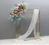 decoration Gold plated Wrought Iron Frame Artificial Flower Metal Wedding Props Backdrops wedding pedestal balloons for weddings