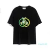 2022-Women의 티셔츠 트렌디 패션 베어 디지털 인쇄 캐주얼 느슨한 부부 짧은 슬리브