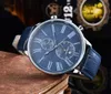 ماركة أزياء مؤشر مراقبة الدبوس الدبوس yap رجال الحزام وظيفة التقويم 4 اليد Quartz Watch