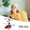 Parkten Electric RC Flying Helicopte Kids Flight Plane Infrared Induction Aircraft Remote Control LED Light Outdoor Toys 220628