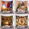 Weihnachtsdekorationen Wandteppich Weihnachten Wandbehang Wandteppiche Weihnachtsfeier Hintergrund Decke Weihnachtsmann Strandtuch Picknickmatten TH0104