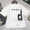 0-16T t-shirty dla dzieci słynny projektant t shirt topy koszulki chłopcy dziewczęta haftowane litery bawełniany pulower z krótkim rękawem ubrania białe czarne kolory