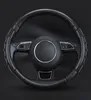 Steering Wheel Covers 2x Carbon Fiber Universal Car Cover Non-Slip Accessories Fit For Veloster Elantra SonataSteering CoversSteering CoverS