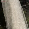 Bridal Veils V90 Champagne Kolor Weselna Washing Błyszcząca krótka akcesoria Sparkle Luksus Weddingbridal