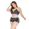 Женщины с высокой талией Deep V Neck Plus Size Swimsuit подтягивает купальные пляж