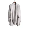 Men's Sweaters Men Long Cape Casual Cardigan Man Japanese Solid Color Windbreaker Asymmetrical Overlap Shawl Collar Open Front Tops Male Coa