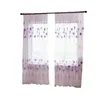 Rideau Drapés Tulle 1 Feuilles Traitement Panneau Fenêtre Voile Drapé Tissu Transparent Décor À La Maison BTCurtain