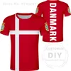 Denmark T Shirt Free Custom Made Name Number Dnk T-shirt Nation Flag Danish Kingdom Country Danmark Dk Print Po Clothing 220609