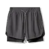 Running Shorts Brand Men's Summer Jogging Training Sport Men Quick Dry Gym Double Deck Fitness Workout Clothes