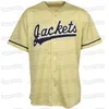 Xflsp GlaC202 Tech Yellow Jackets ACC Custom Baseball Jersey mit gesticktem Namen und Nummer, schneller Versand, hohe Qualität